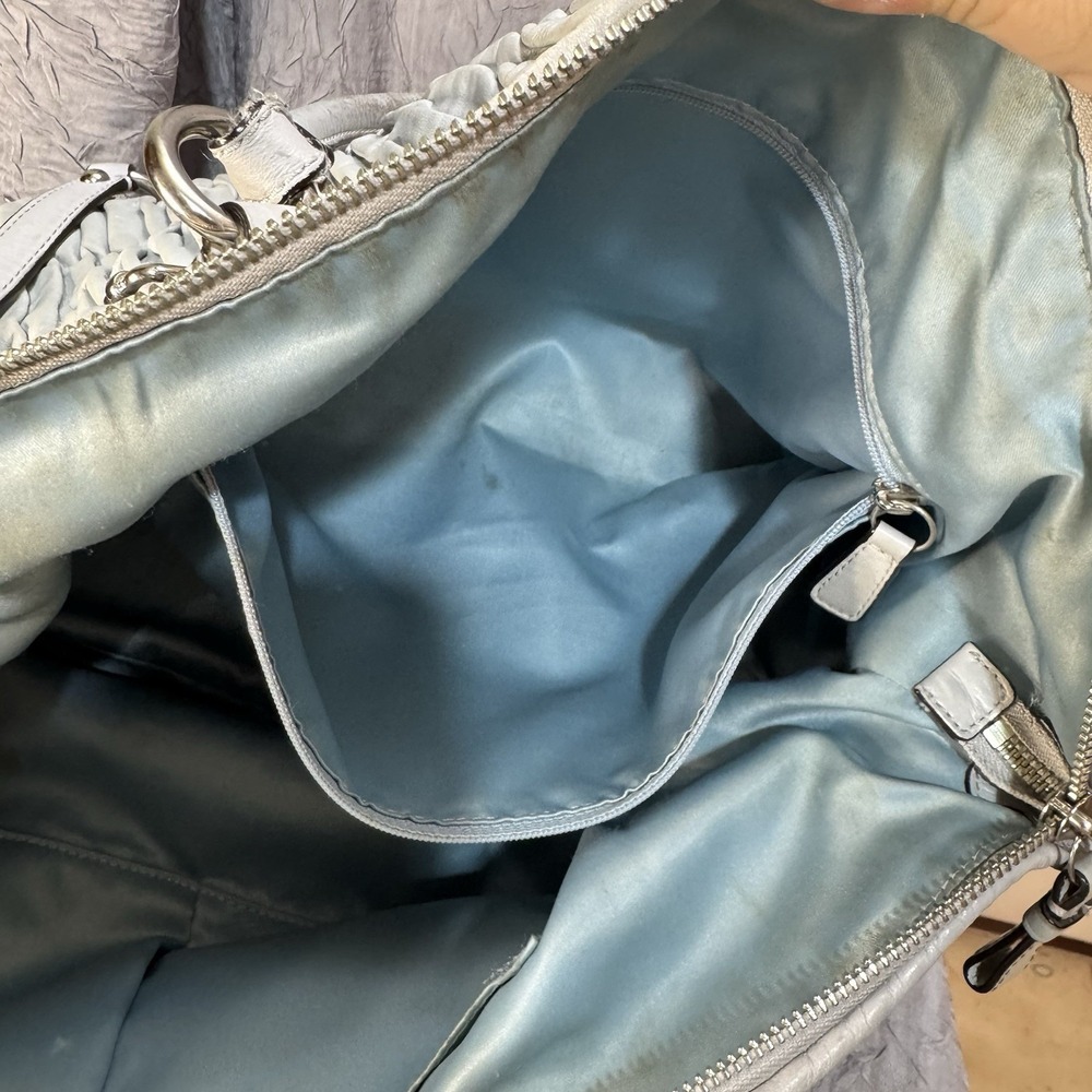 COACH Madison Sophia Satchel Shoulder Bag Gray Gathered Leather - Picture 13 of 16